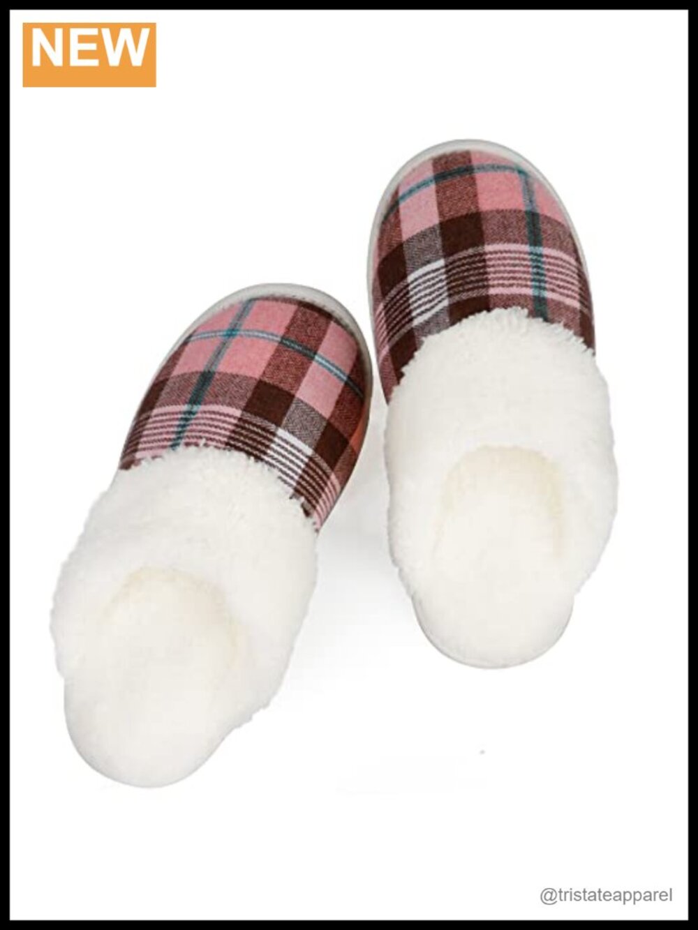 Memory Foam Slippers Warm Slip-On House Shoes Plush Faux Fur Lined Non-Slip